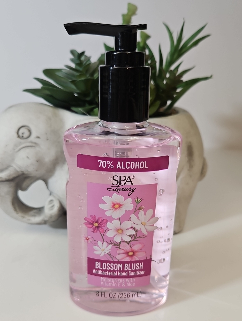 Spa Luxury Blossom Blush Antibacterial Hand Sanitizer 8 FL. OZ